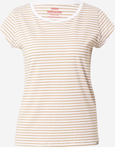 Tricou 'Teasy' MADS NORGAARD COPENHAGEN pe maro deschis / alb, Vizualizare produs