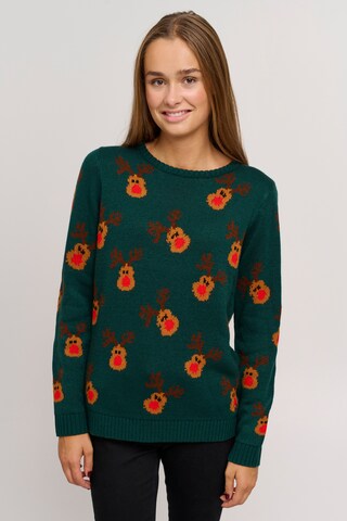 Oxmo Sweater 'Christel' in Green: front