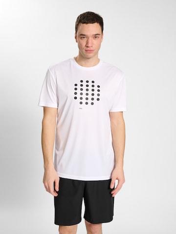 Hummel - Camiseta funcional 'Court' en blanco: frente