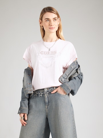 GUESS - Camiseta 'LA STARS' en rosa: frente