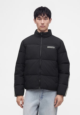 Giacca di mezza stagione di EA7 Emporio Armani in nero: frontale
