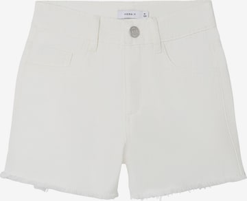 NAME IT Regular Trousers 'ROSE' in White: front