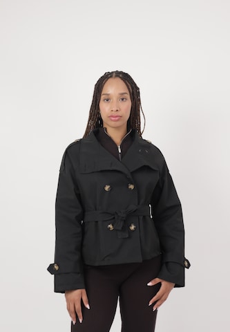 Elara Between-Season Jacket in Black: front