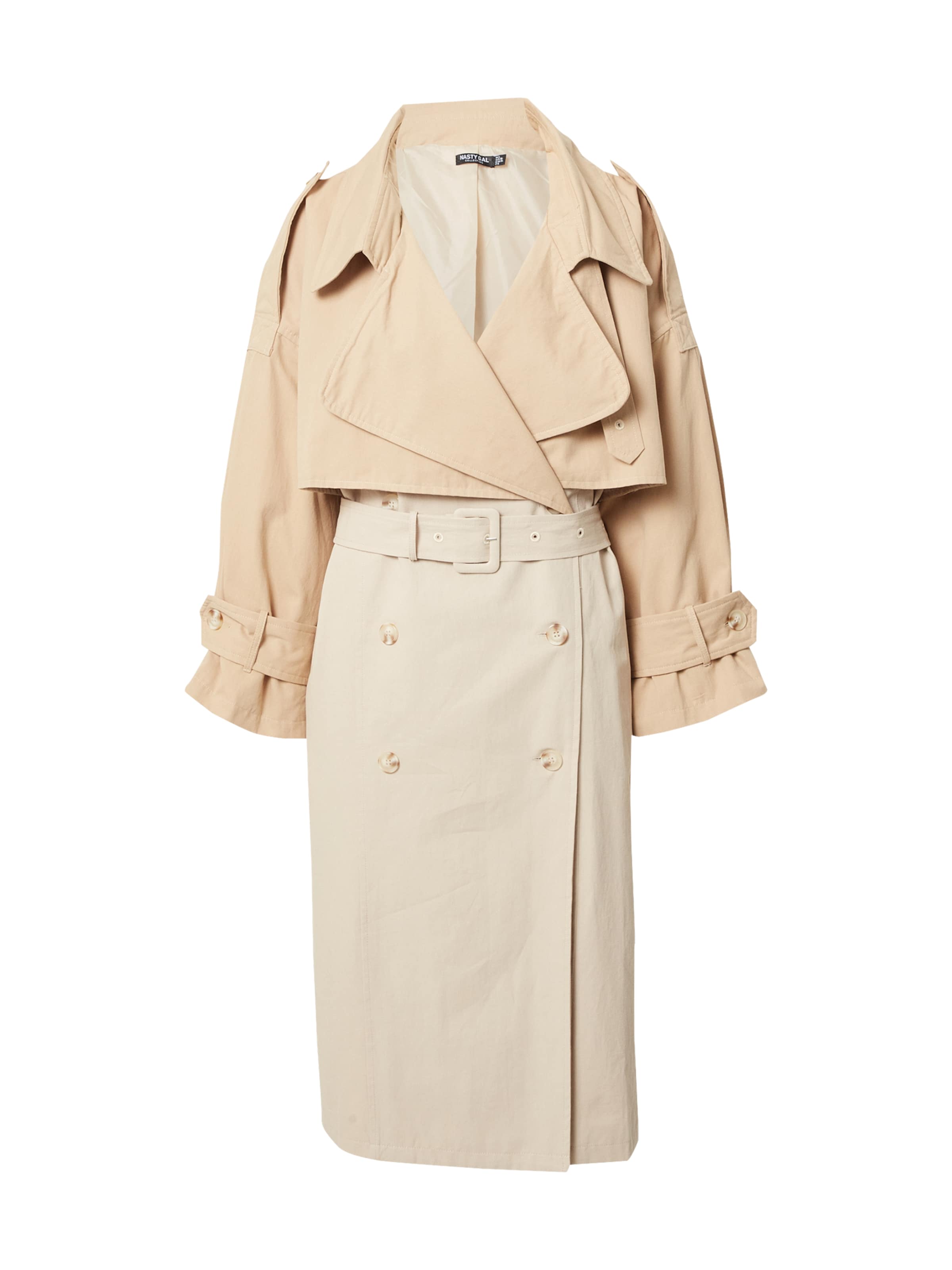 Nasty Gal Kevad-sügismantel, värv beež: eest vaates