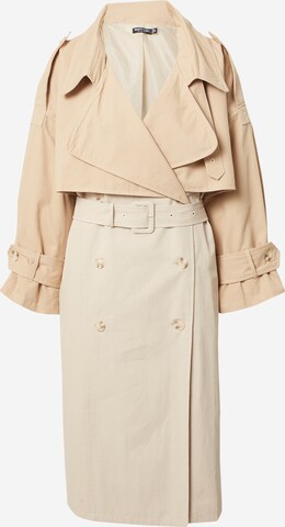 Nasty Gal Between-Seasons Coat in Beige: front