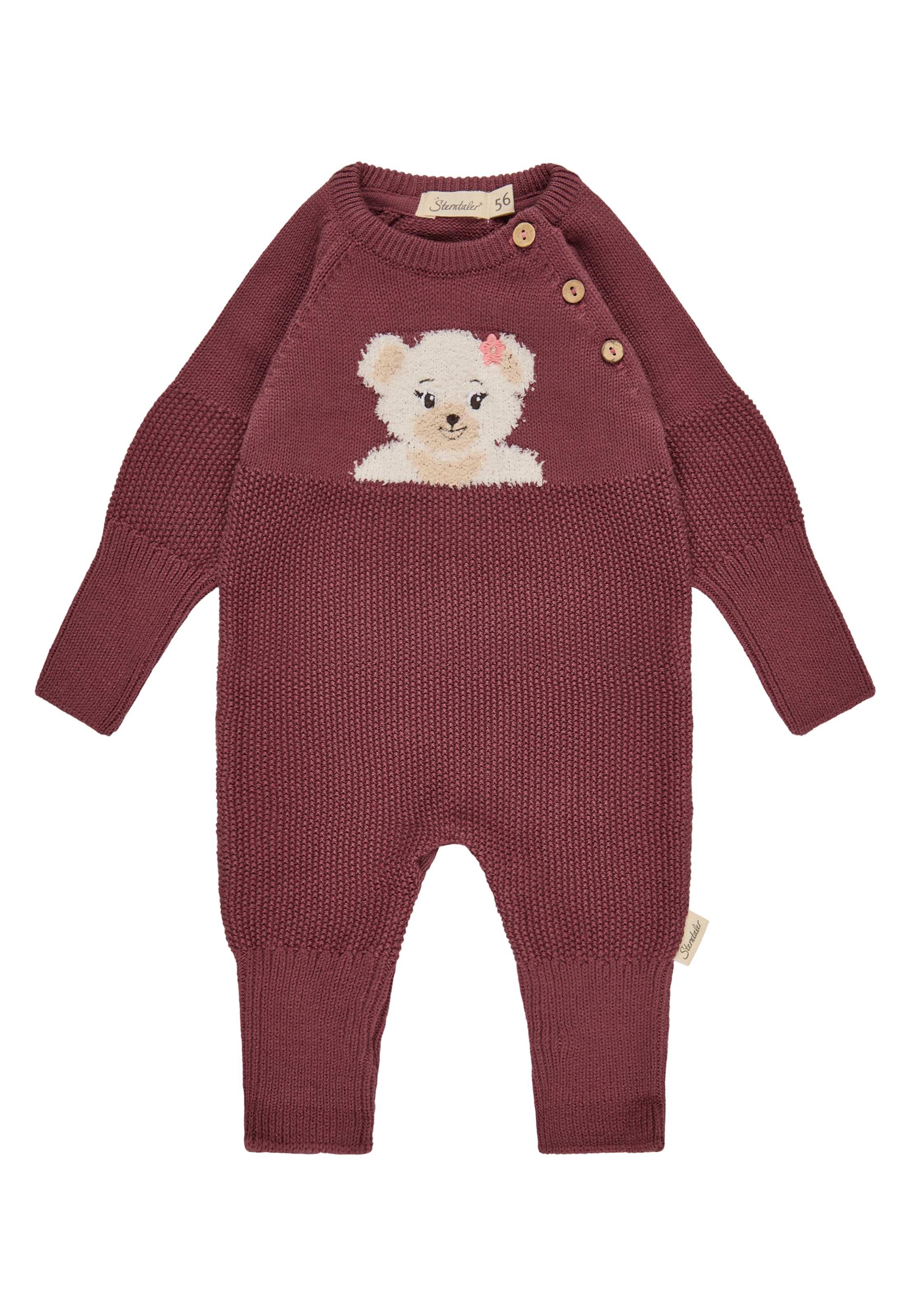 STERNTALER Overall 'Bär' in Pink: Vorderseite
