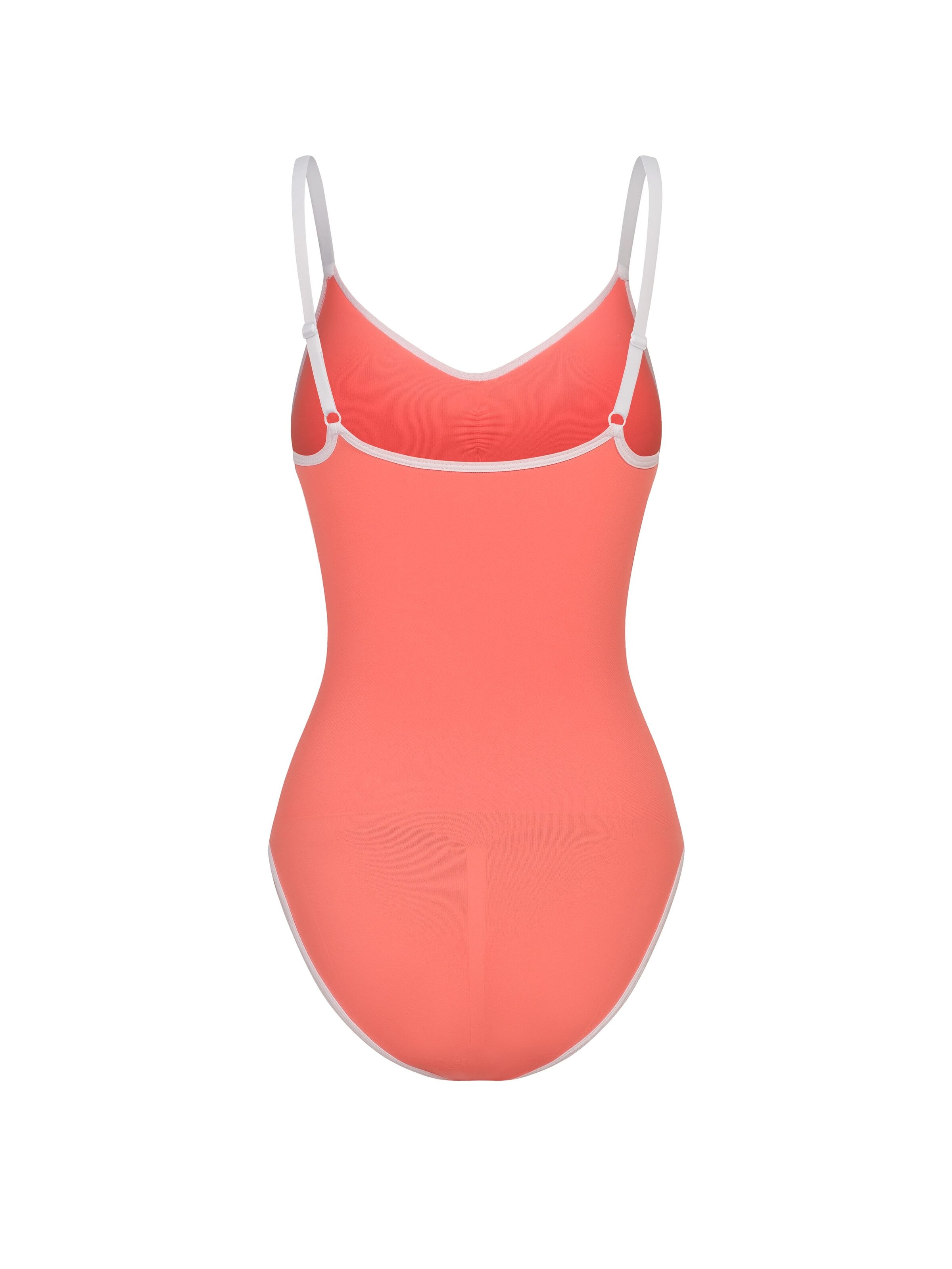 cfab (formerly creamy fabrics) Shapingbody 'Lined Bodysuit Sculpting Shapewear mit integrierten Pads mit Slip' in Oranje: voorkant
