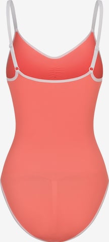cfab (formerly creamy fabrics) Shapingbody 'Lined Bodysuit Sculpting Shapewear mit integrierten Pads mit Slip' in Oranje: voorkant