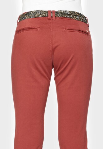 Le Temps Des Cerises Slimfit Broek 'LIDY' in Rood