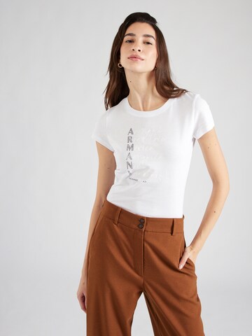 T-shirt ARMANI EXCHANGE en blanc : devant