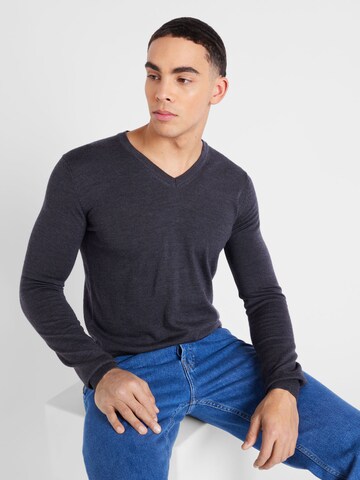 HUGO Sweater 'San Vredo' in Grey: front