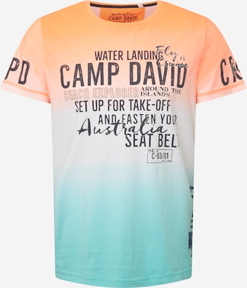 CAMP DAVID T-Shirt 'Fly And Cruise' in Blau: predná strana