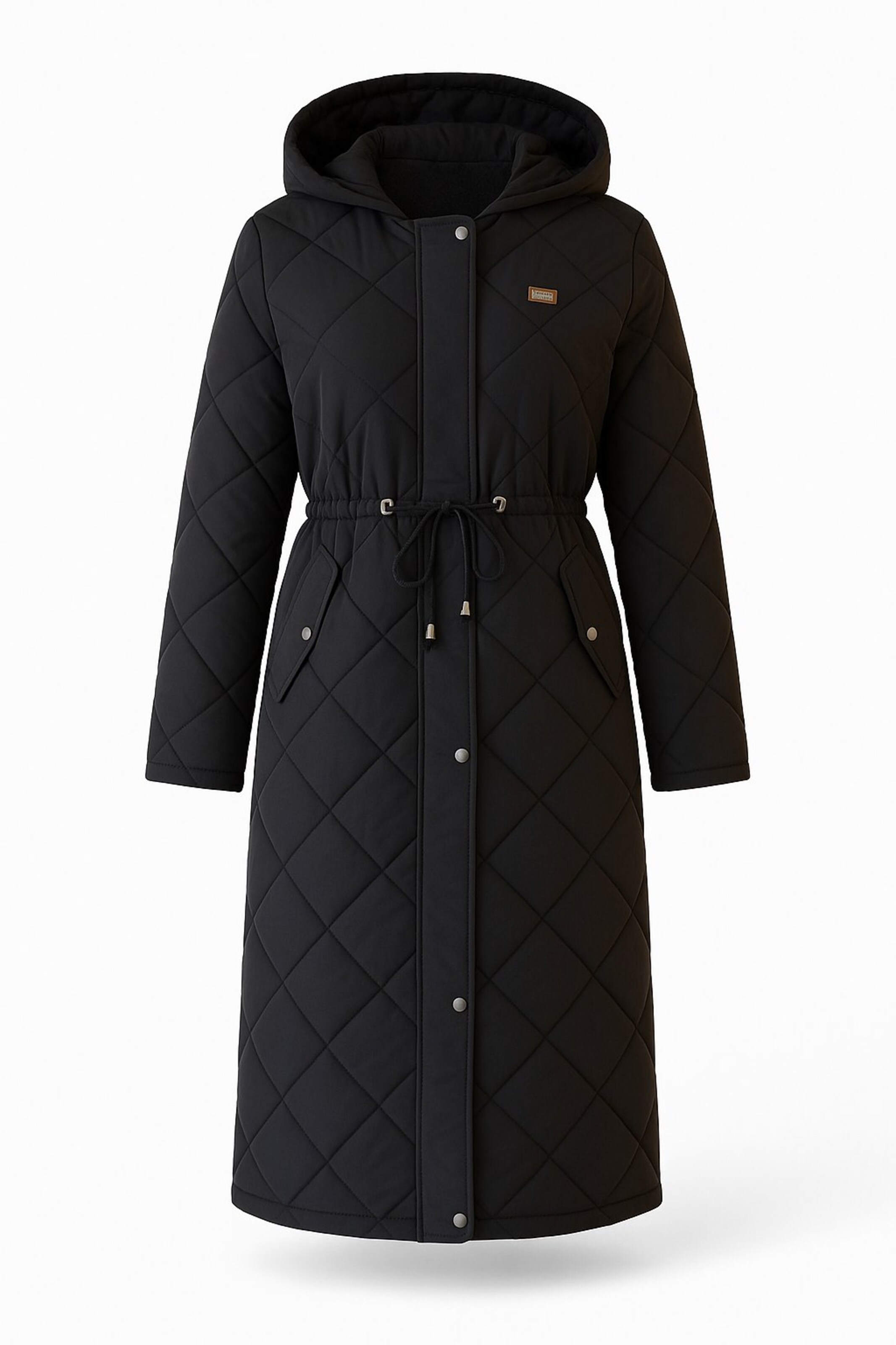 Manteau mi-saison MODAMIHRAM en noir : devant