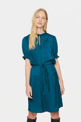 SAINT TROPEZ Blousejurk 'Nunni' in Blauw: voorkant