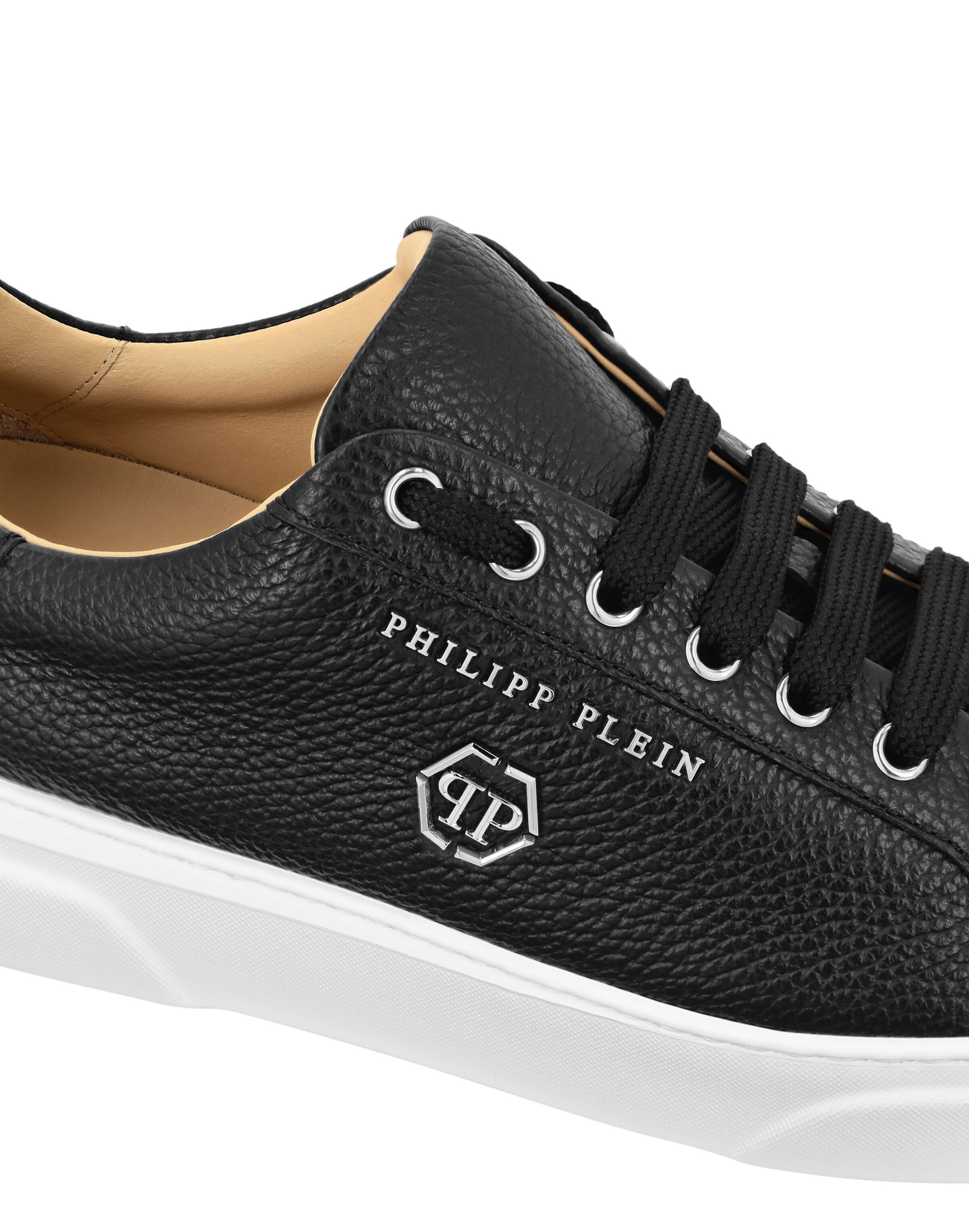 Philipp Plein - Sapatilhas baixas 'Hexagon' em preto