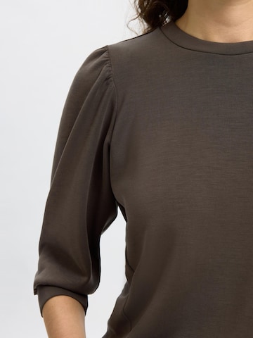 Sweat-shirt 'SLFTenny' SELECTED en marron