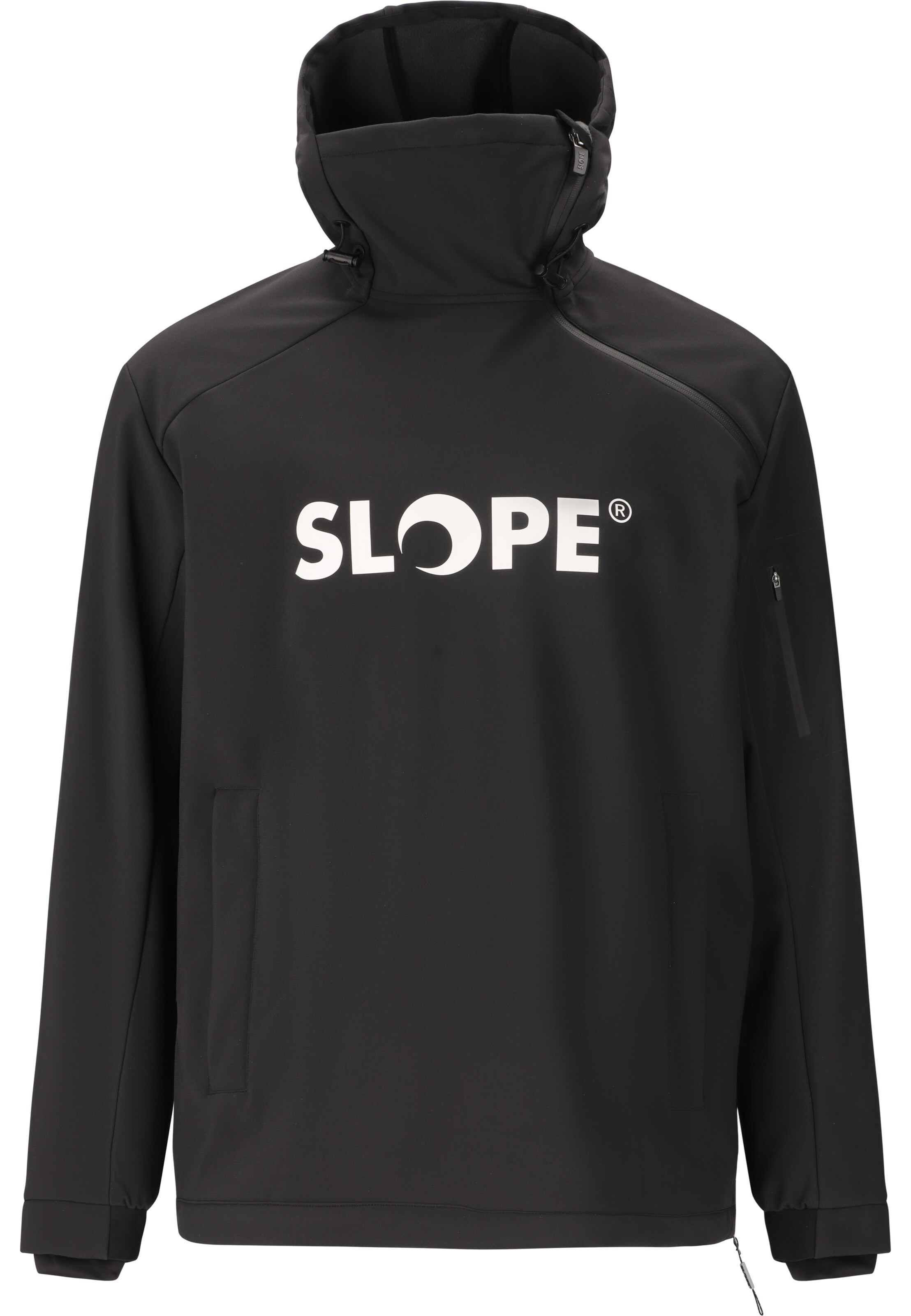 SLOPE Softshelljacke 'Fletcher' in Schwarz: Vorderseite