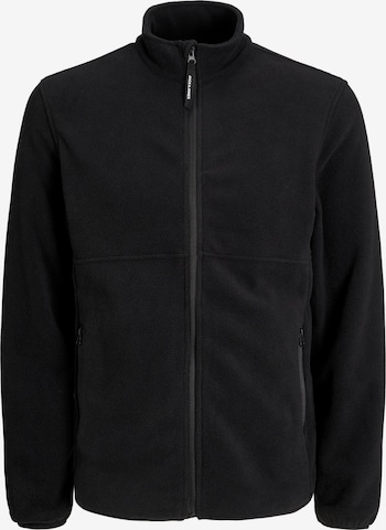 JACK & JONES Fleece Jacket 'FIRE' in Black: front