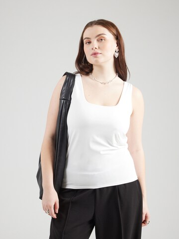 ONLY Carmakoma - Top 'CAREA' en blanco: frente