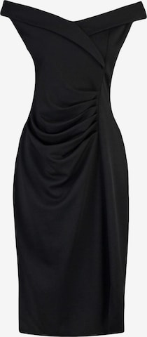 Trendyol CurveKoktel haljina - crna boja: prednji dio