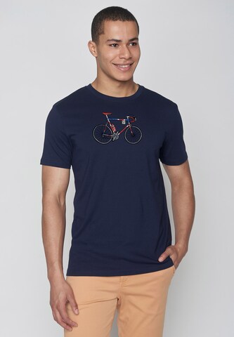 GREENBOMB Shirt 'Bike Jack' in Blauw: voorkant