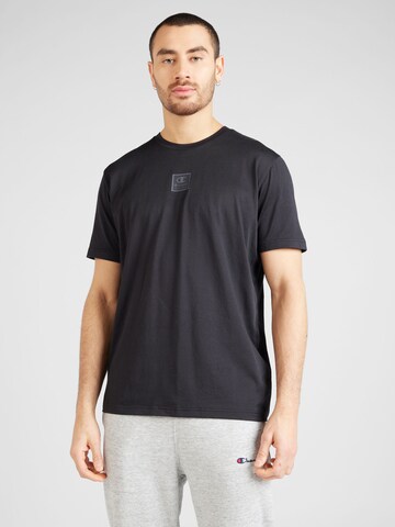 Champion Authentic Athletic Apparel - Camisa funcionais 'Athleisure Legacy' em preto: frente