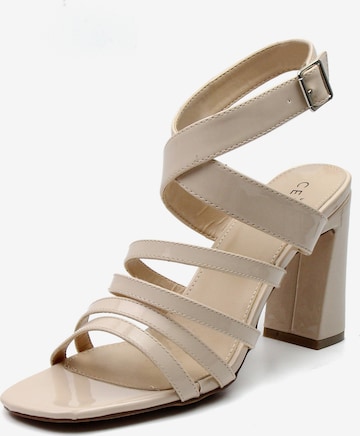Celena Strap Sandals 'Cecily' in Beige: front