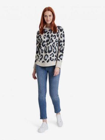 Betty Barclay Strickpullover mit Leoprint in Beige