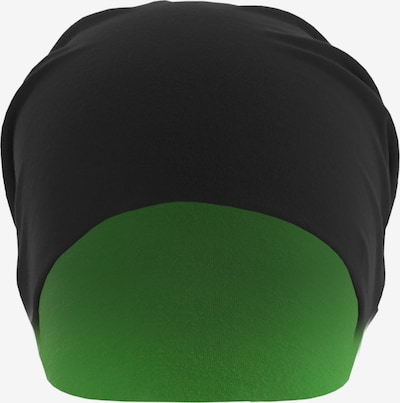 MSTRDS Bonnet 'Beanie' en vert fluo / noir, Vue avec produit