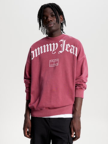 Tommy Jeans Sweatshirt 'Grunge' in Rood: voorkant