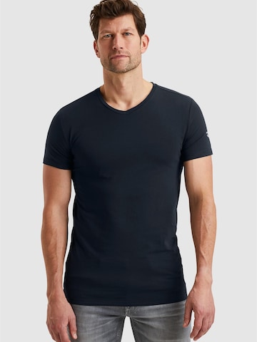PME Legend Podkoszulka '2-pack basic T-shirts with V-neck' w kolorze niebieski: przód