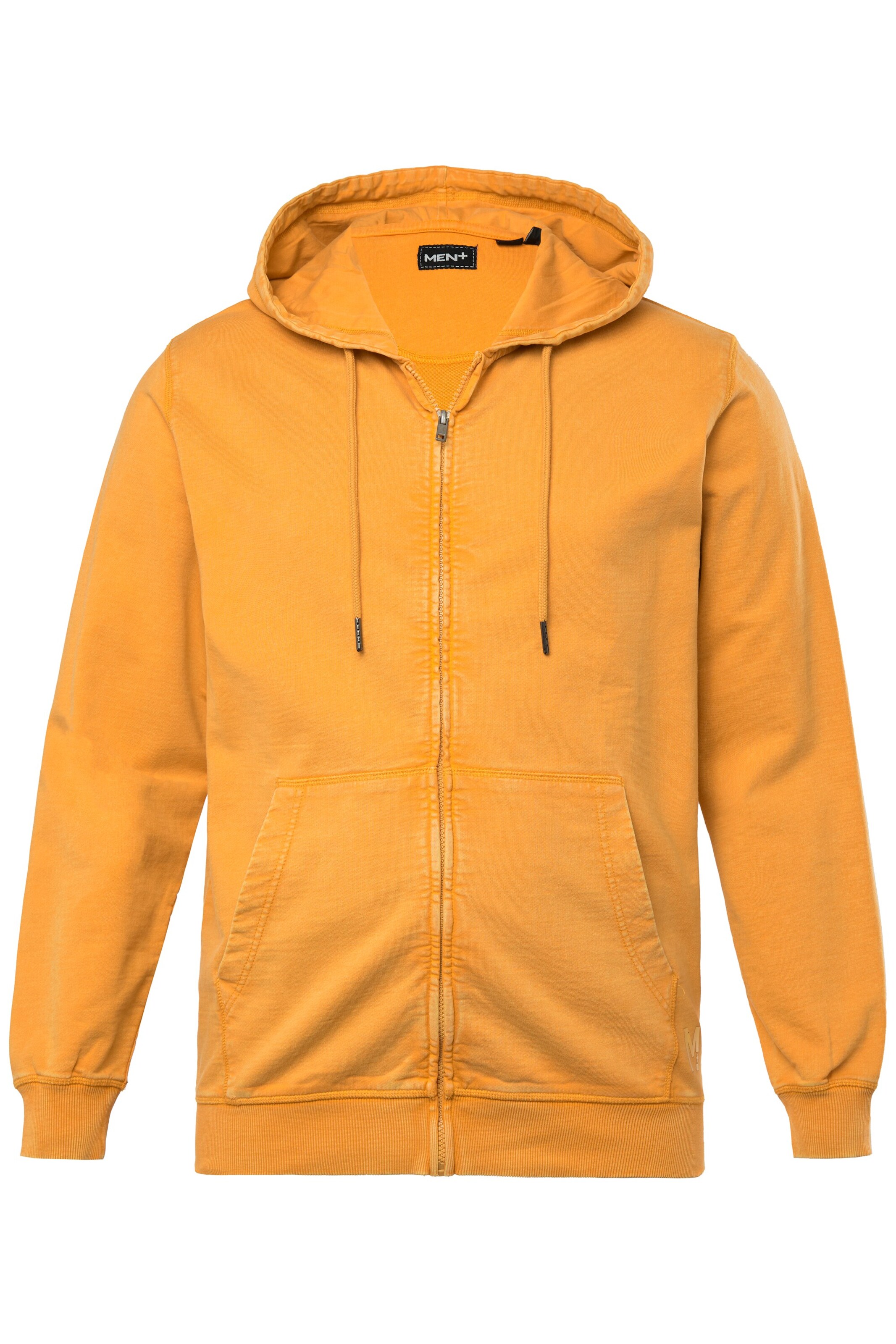 Men Plus Sweatjacke in Orange: Vorderseite