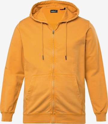 Men Plus Sweatjacke in Orange: Vorderseite