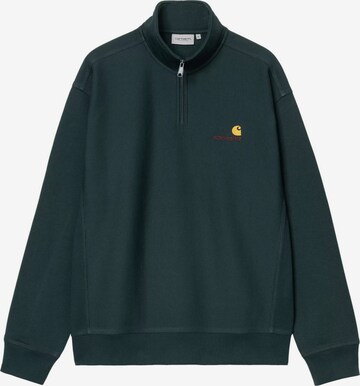 Carhartt WIP Pullover 'Half Zip American Script' in Grün: Vorderseite