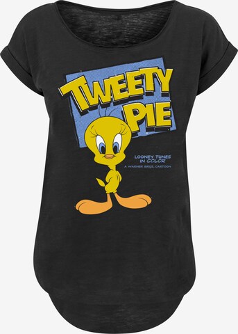 F4NT4STIC Shirt 'Classic Tweetie Pie' in Zwart: voorkant