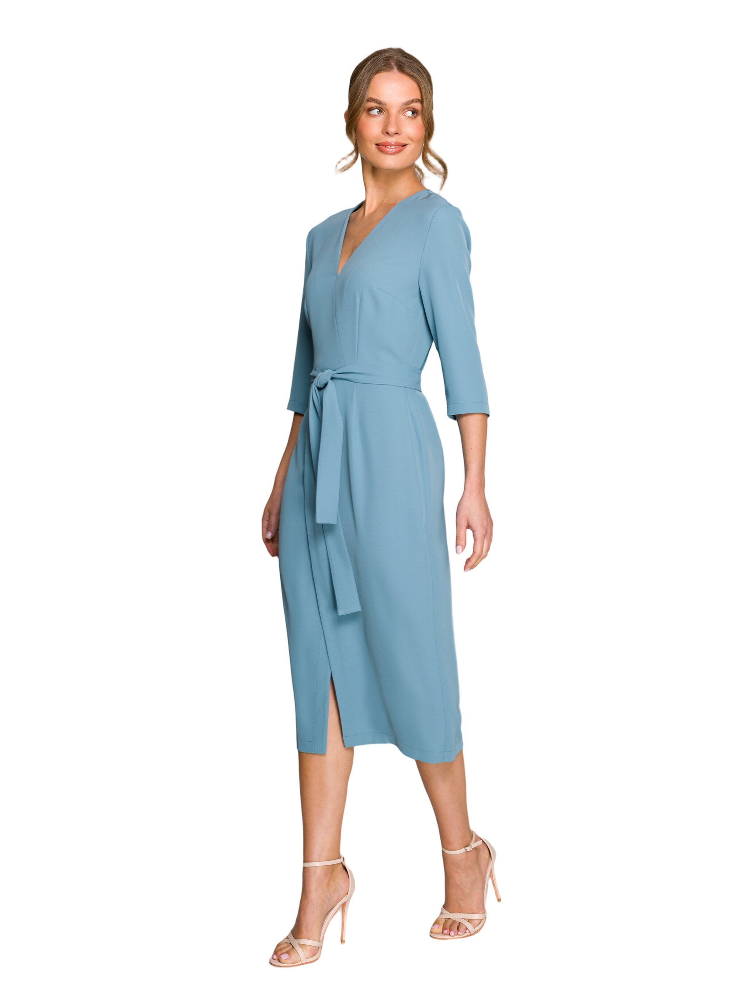 Rochie 'Sukienka z kopertowym motywem' de la Stylove pe albastru