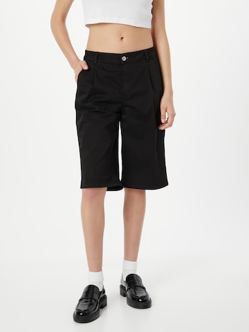 TAIFUN Loose fit Pleat-Front Pants in Black: front