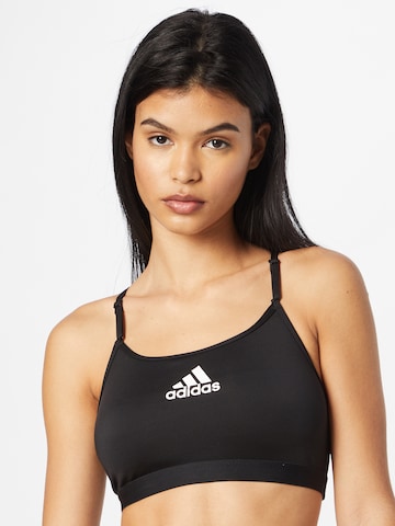 ADIDAS SPORTSWEAR Low Support Sports Bra 'Aeroreact Light-Support' in Black: front