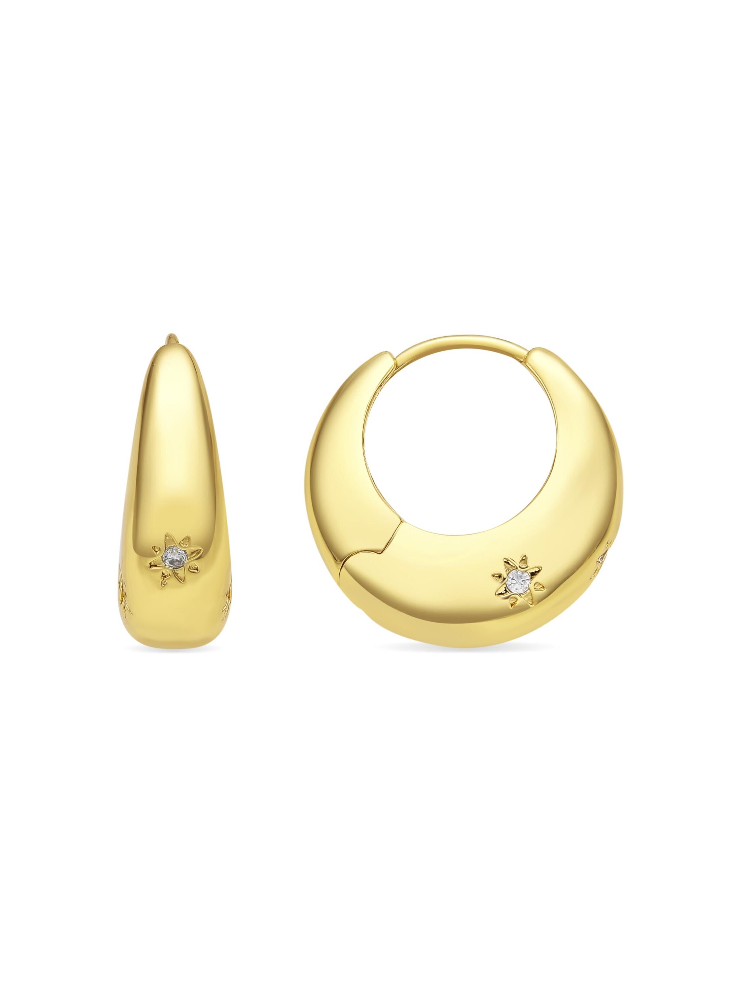 Luxenter - Brincos 'Ricia' em ouro: frente
