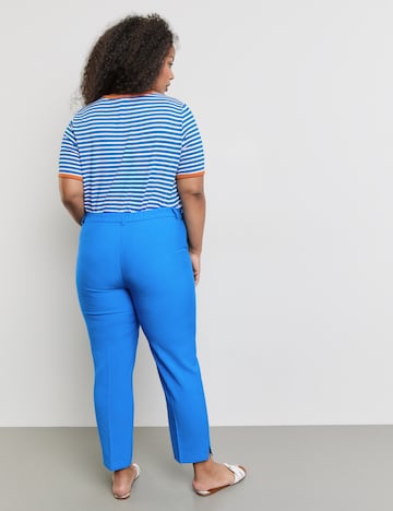 SAMOON Normální Kalhoty s puky – modrá