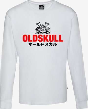 Oldskull Shirt 'Samurai' in Wit: voorkant