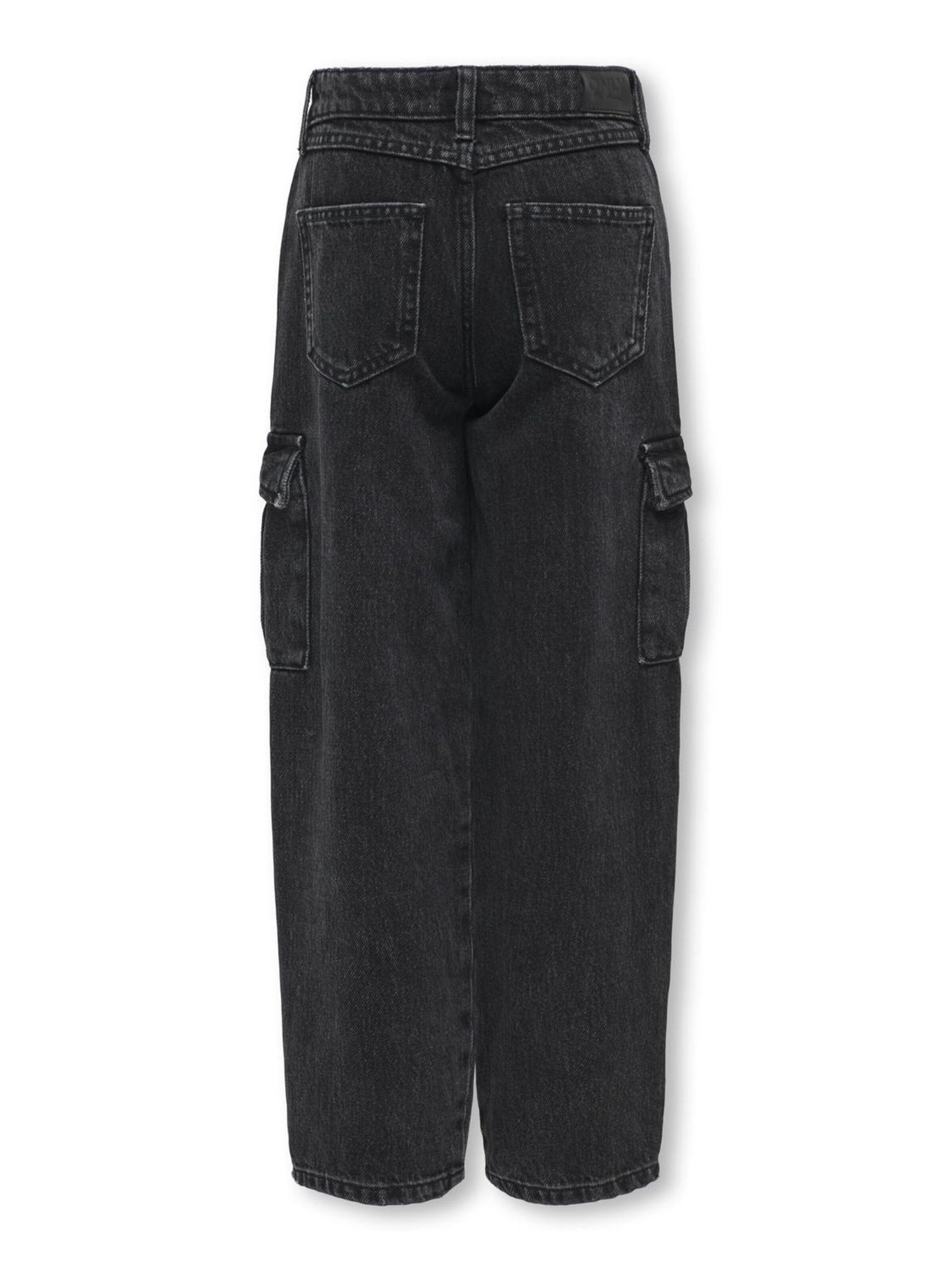 ONLY GIRLS Široký strih Džínsy - Čierna