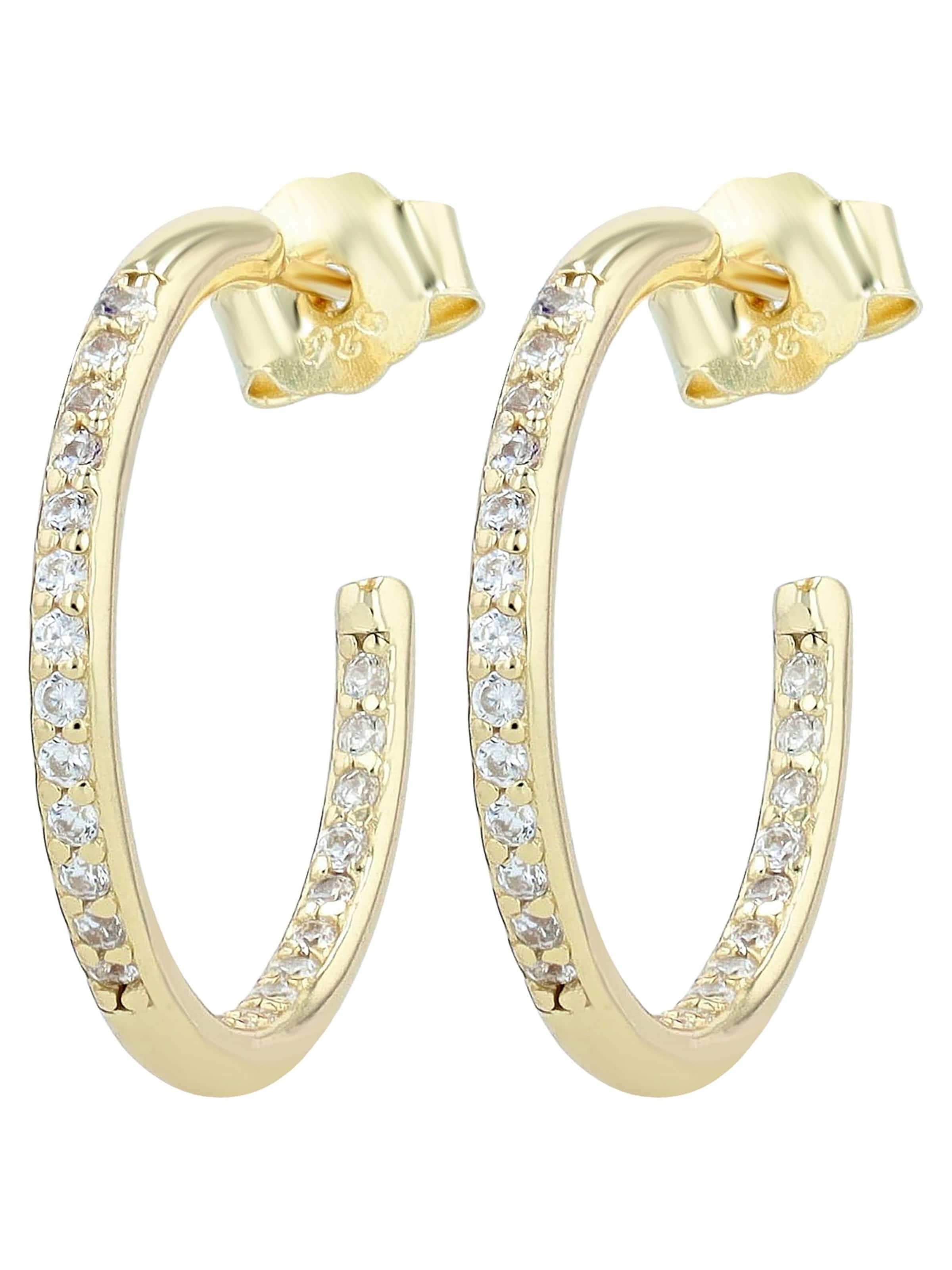 Akzent Earrings 'Uzma, langlebig' in Gold: front