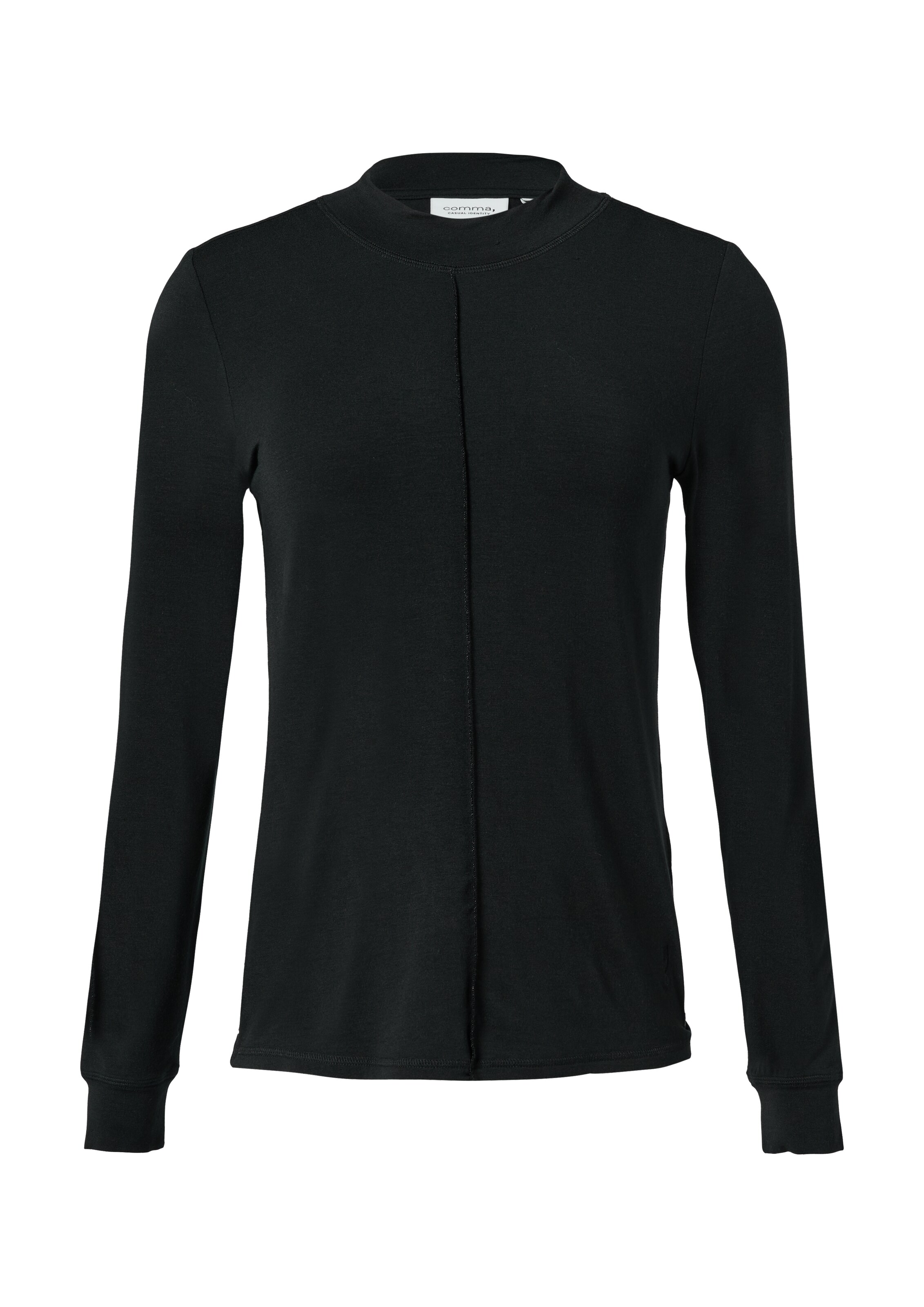 comma casual identity Shirt in Schwarz: Vorderseite