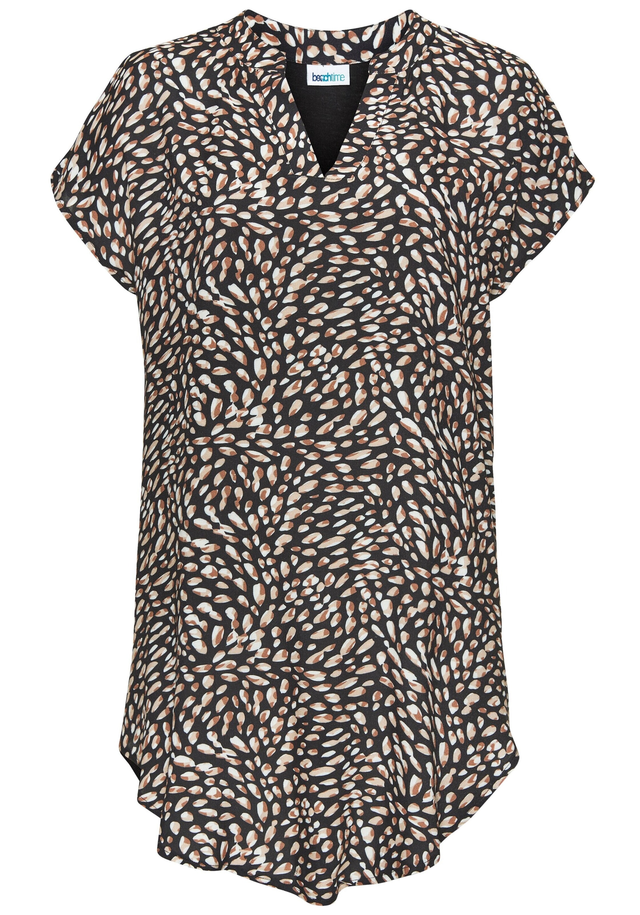 BEACH TIME Μπλούζα σε μπεζ: μπροστά