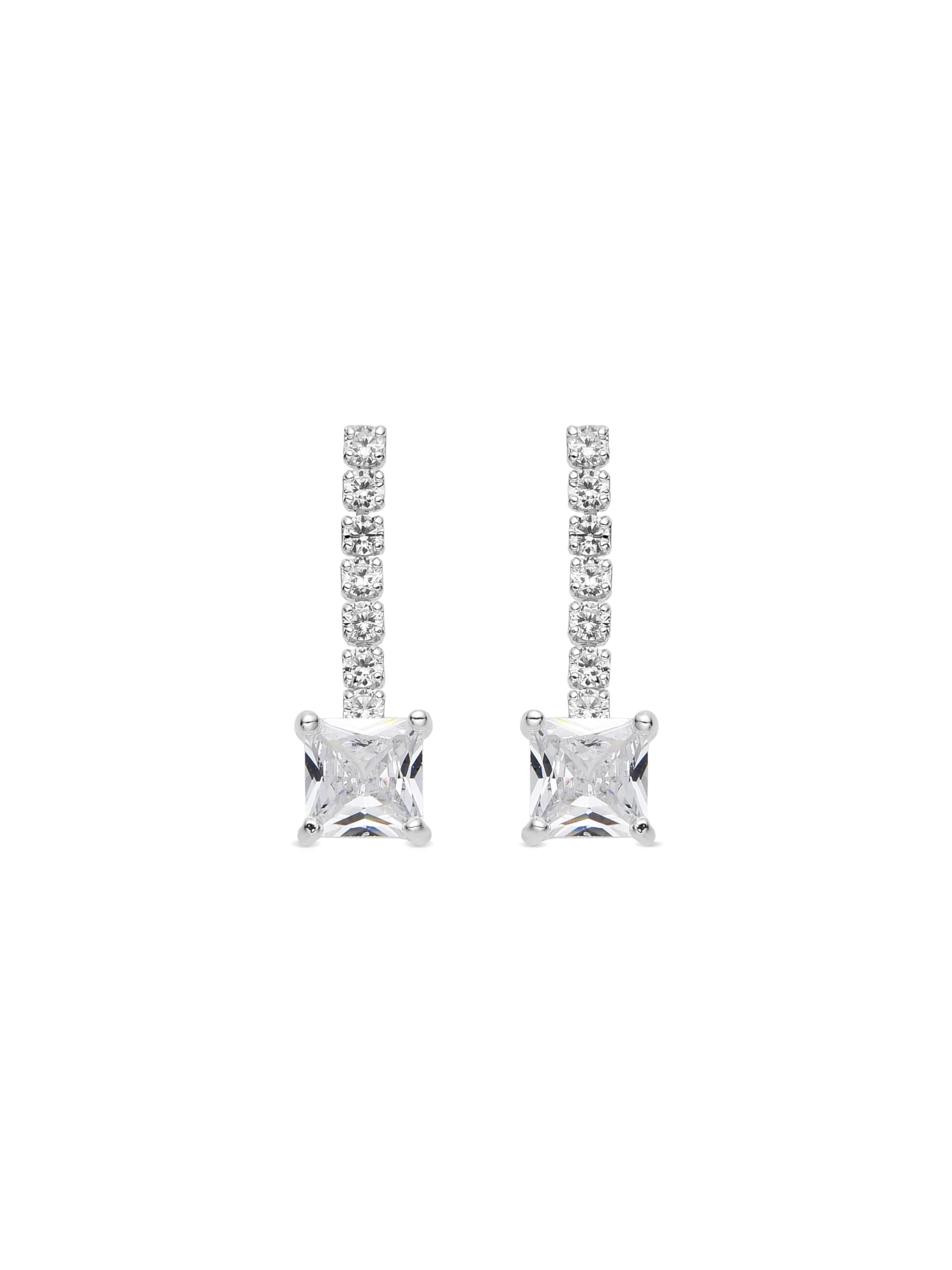 Luxenter - Pendientes 'Leinor' en plata: frente