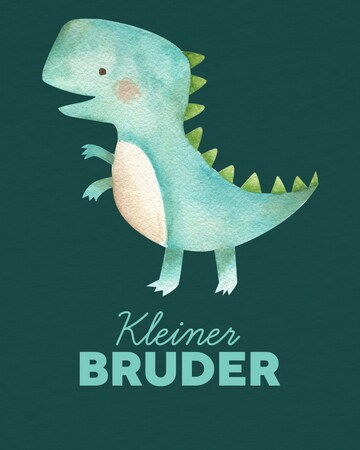 watabout.kids Shirt 'Dinosaurier Kleiner Bruder' in Green