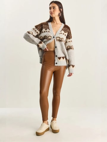 Skinny Pantalon Bianco Lucci en marron