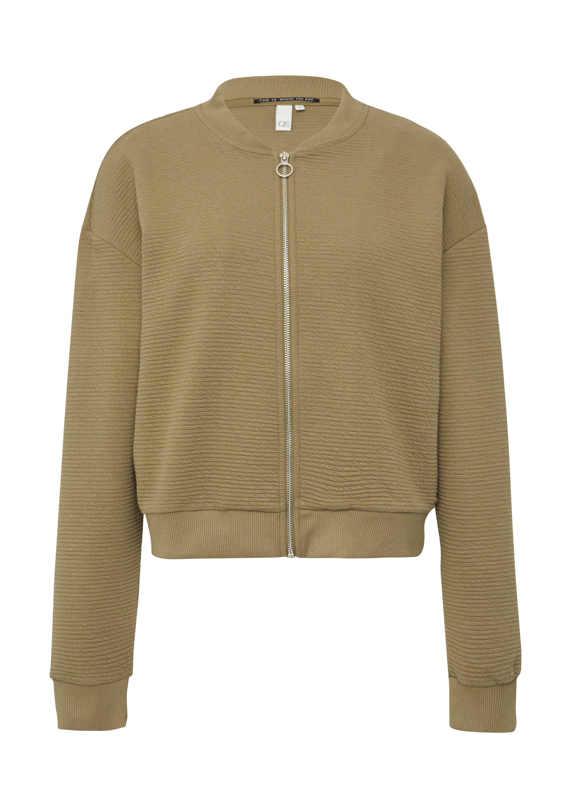 QS Tepláková bunda - Zelená: predná strana