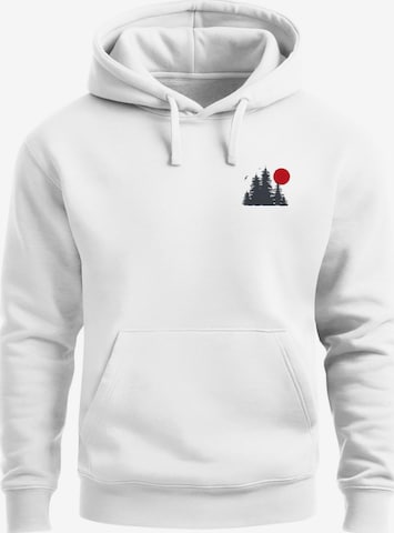 Neverless Sweatshirt 'Waldkette Badge' in Weiß: Vorderseite